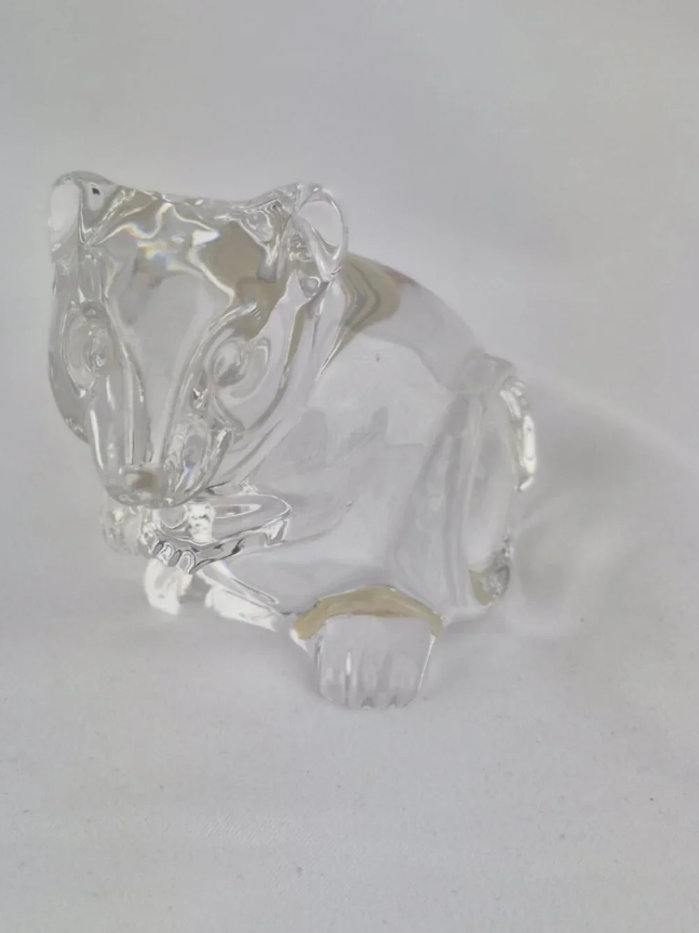 Vintage Princess House Pets Collection 24% Lead Crystal Mouse Figurine